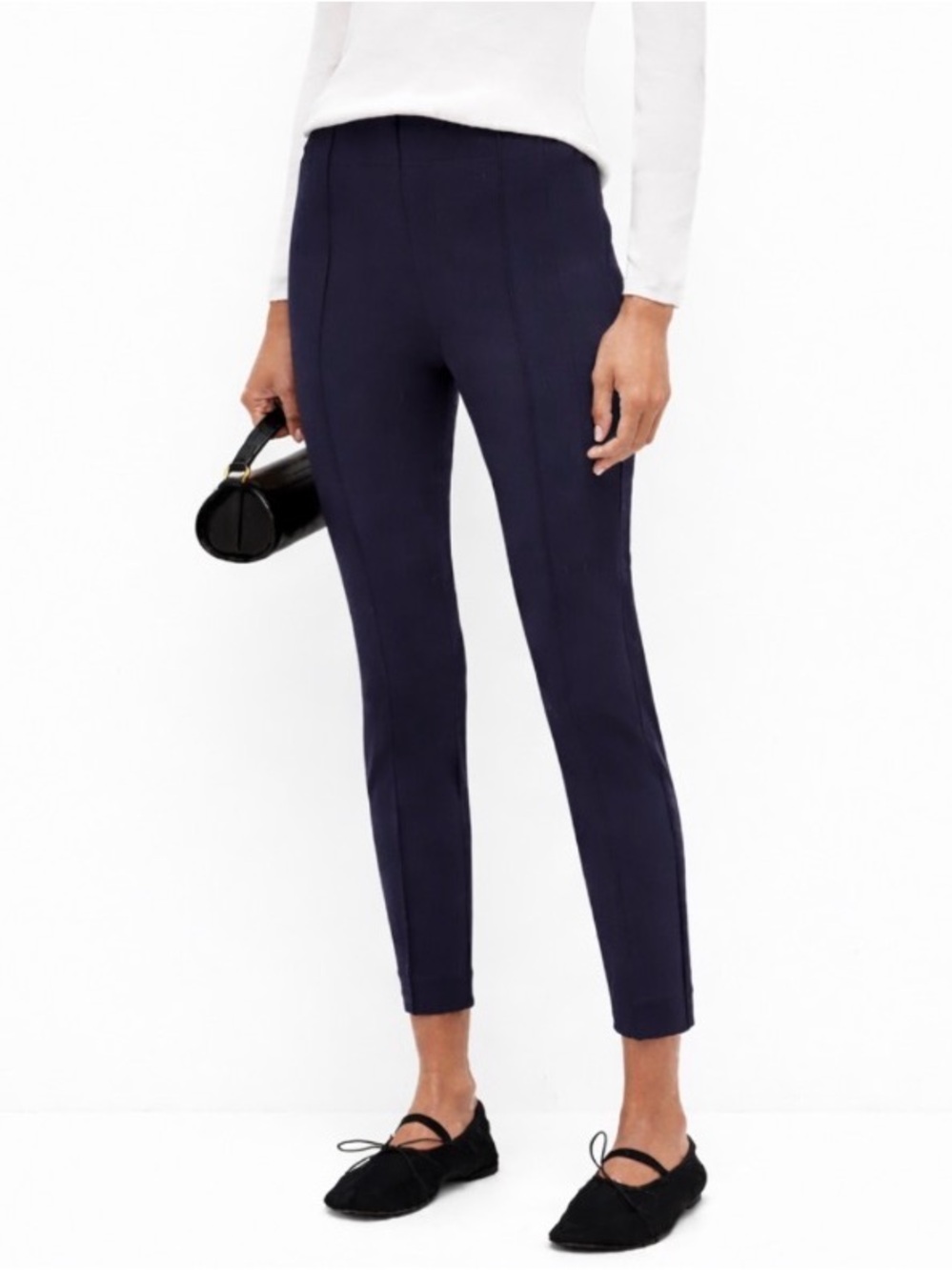 Lafayette 148 Gramercy Navy Slim Ankle Pants Women’s Size 8 Stretch Office